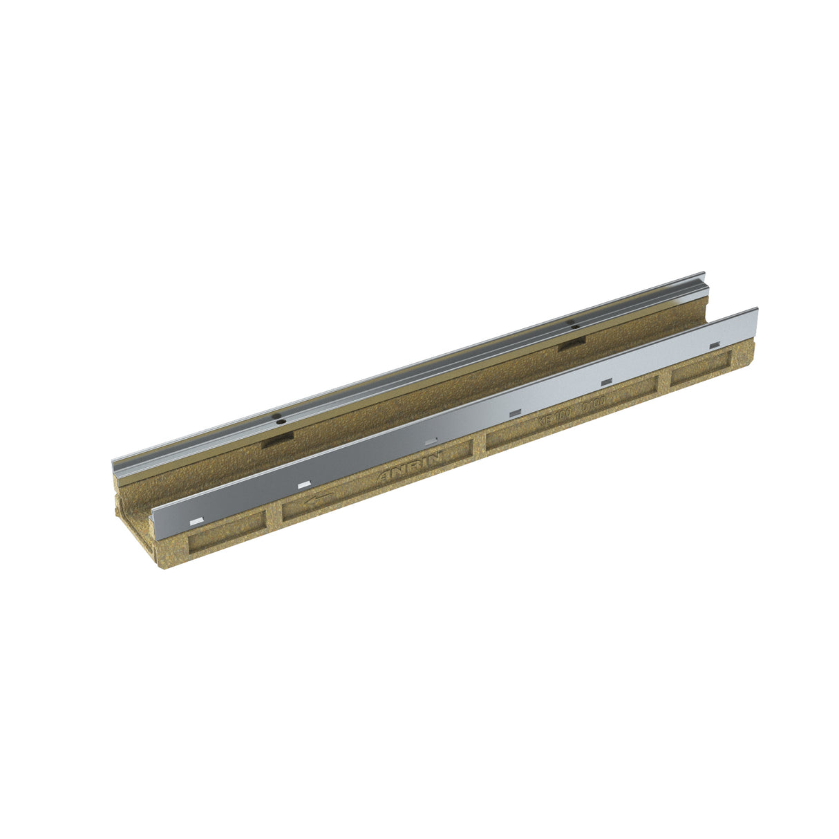 ANRIN KE100-100- 4’’ Wide Stainless Steel Reinforced Edge Trench Drain Channel - ANRIN