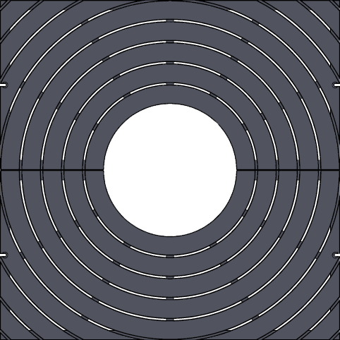 BULLSEYE 3’ x 3’ Heel Proof Tree Grate - Iron Age