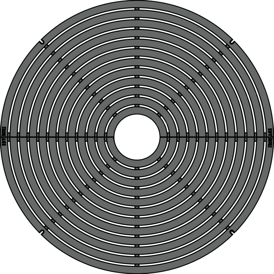 BULLSEYE 4’ Dia. Tree Grate - Iron Age