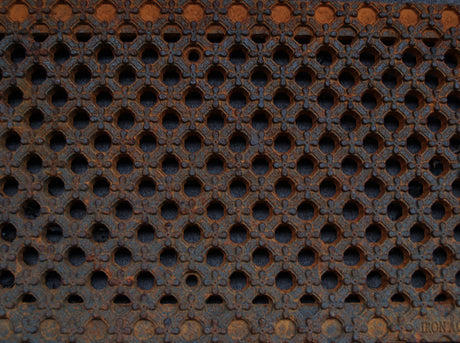 Flower Grid Trench Grates - Iron Age