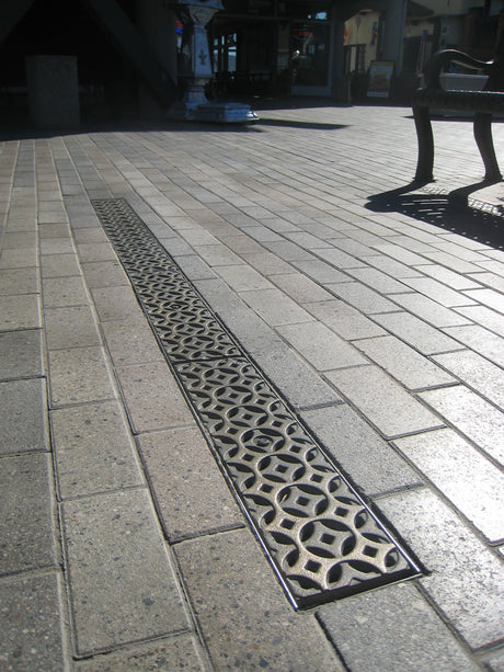 INTERLAKEN Heel Proof Trench Grates - Iron Age