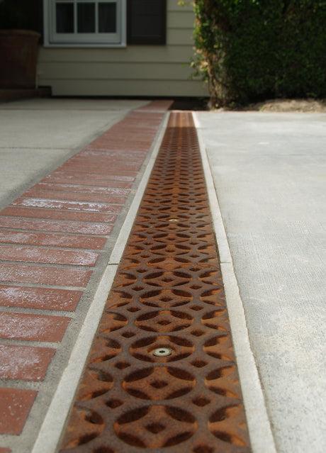 INTERLAKEN Heel Proof Trench Grates - Iron Age
