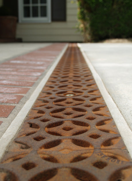 INTERLAKEN Heel Proof Trench Grates - Iron Age