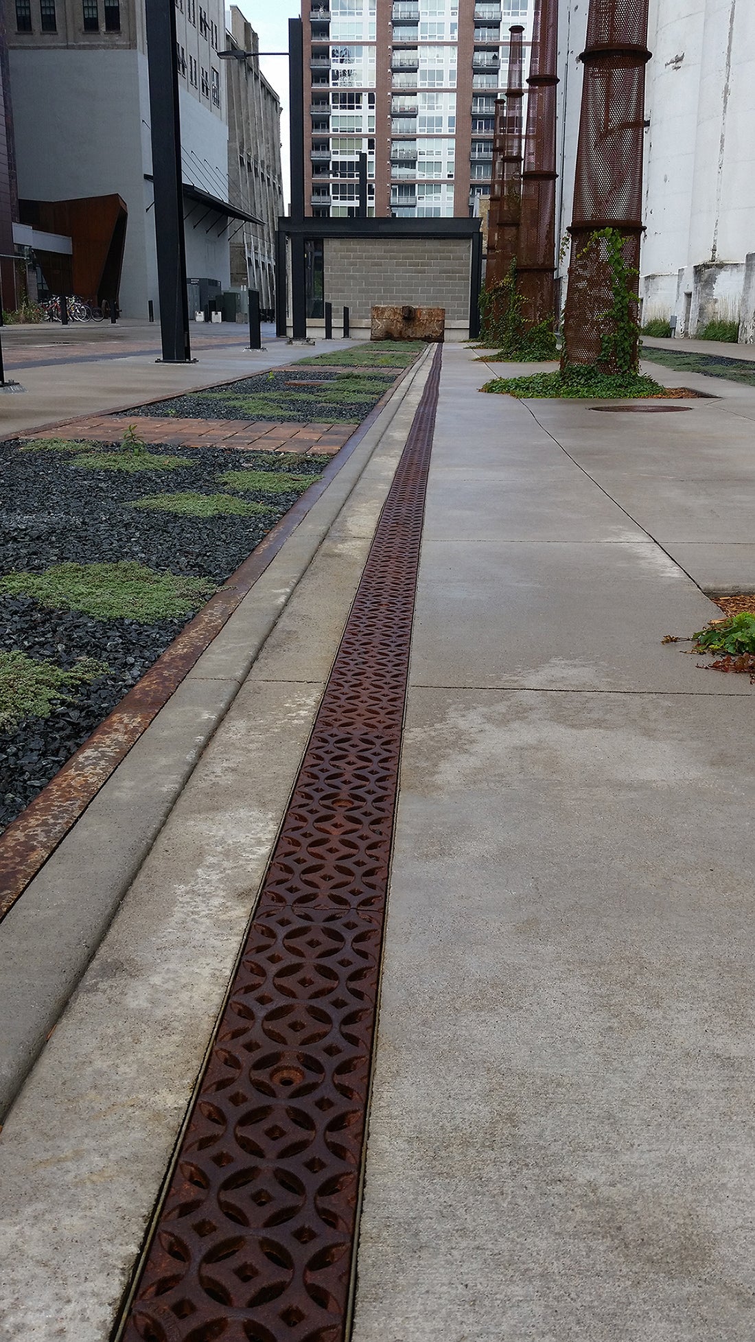 INTERLAKEN Heel Proof Trench Grates - Iron Age