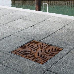 LOCUST 12’’ Sq. Heel Proof Catch Basin Grate - Iron Age