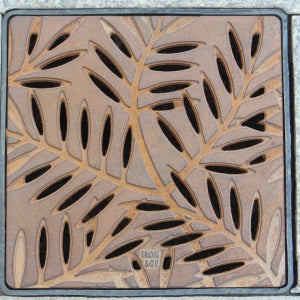 LOCUST 12’’ Sq. Heel Proof Catch Basin Grate - Iron Age