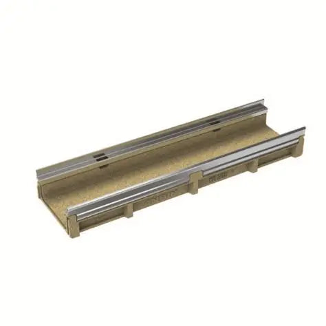 ANRIN KE200-200 8" Wide Stainless Steel Reinforced Edge Trench Drain Shallow Channel