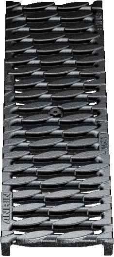 ANRIN Slotted OvalGrip Ductile Iron Grating F Load - ANRIN