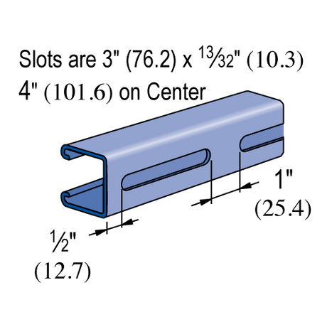 P1000SL 20 PG 1-5/8’’ x 1-5/8’’ Slotted Channel - UNISTRUT