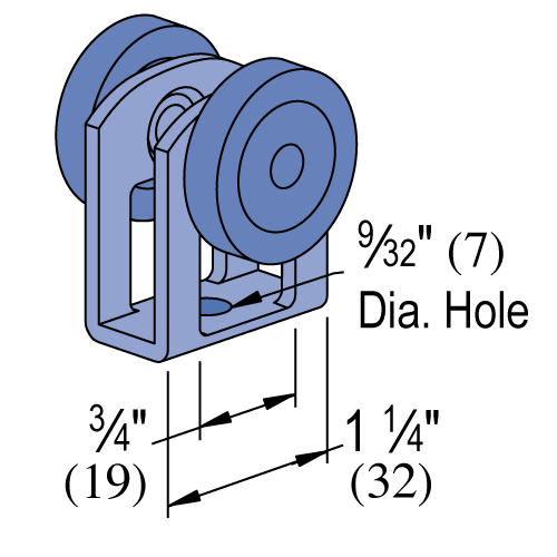 Unistrut P2749 EG 2 Wheel Trolley