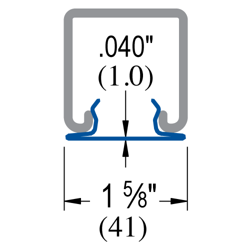 Unistrut P3184 10PG 1-5/8" x .040" Closure Strip