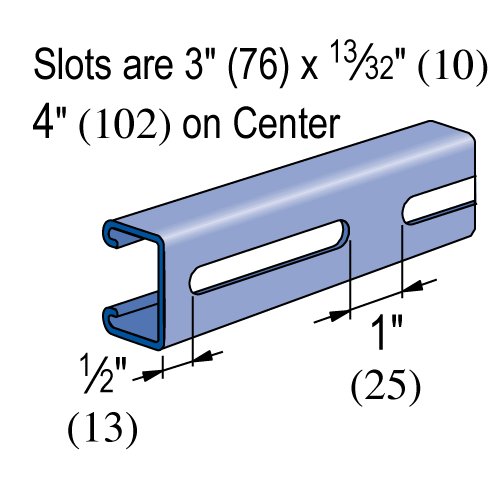 P3300SL 20 PG 1-5/8’’ x 7/8’’ Slotted Channel - UNISTRUT