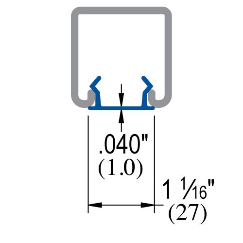 P3712P Closure Strip Black Plastic - UNISTRUT