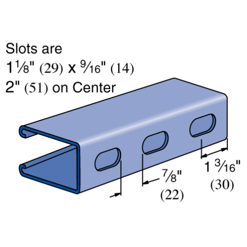 P5500T 20 PG 1-5/8’’ x 2-7/16’’ T-SLOT Channel - UNISTRUT