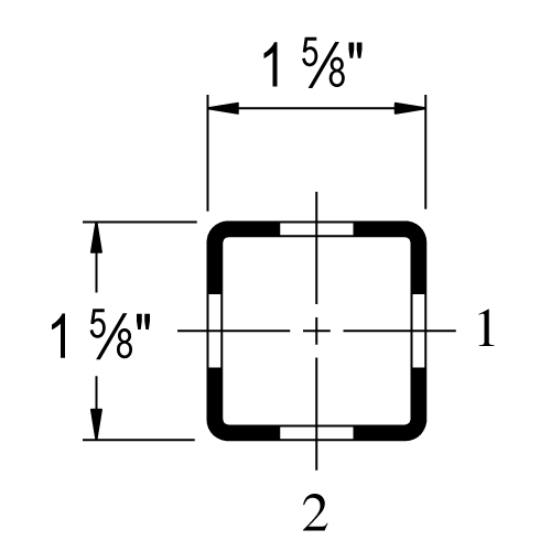 P9000 20PG 1 5/8 X 1/58 TELESTRUT SQ. TUBING - UNISTRUT