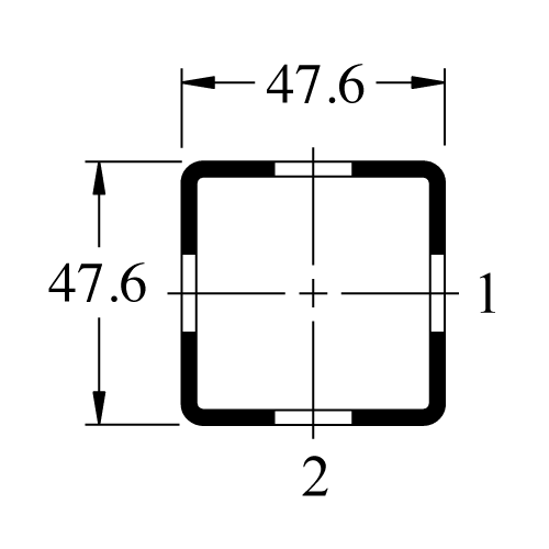 P9200 20PG 1 7/8 X 1 7/8 TELESTRUT SQ. TUBING - UNISTRUT