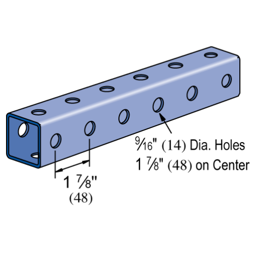 P9200 20PG 1 7/8 X 1 7/8 TELESTRUT SQ. TUBING - UNISTRUT