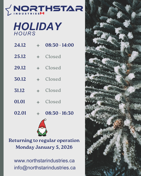 Holiday Hours Announcement from NorthStar Industries
