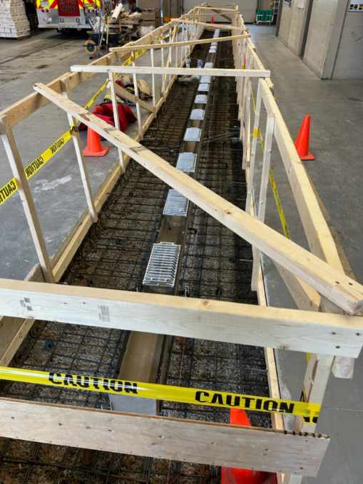 Trench Drain Installation for a New Fire Hall in the Greater Toronto Area!