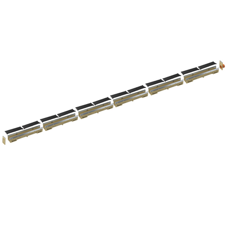 4’’ Wide Trench Drain Kit - 6 Meter Complete - ANRIN KE100 - Slotted Plastic ADA/Heel Proof Grating - ANRIN