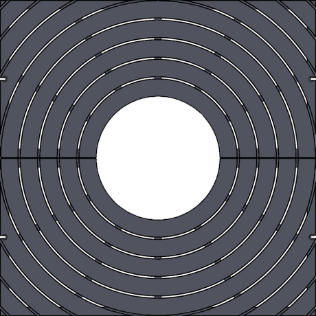 BULLSEYE 3’ x 3’ Heel Proof Tree Grate - Iron Age
