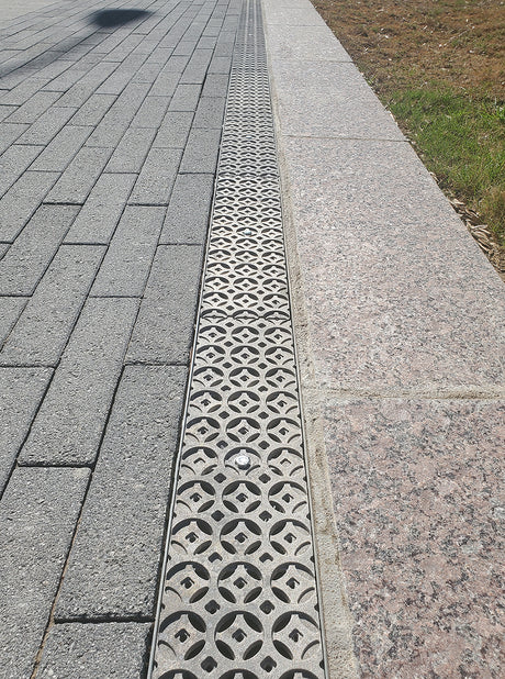 INTERLAKEN Heel Proof Trench Grates - Iron Age