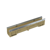 4’’ Wide Trench Drain Kit - 12 Meter Complete - ANRIN KE100 - Slotted Plastic ADA/Heel Proof Grating - ANRIN