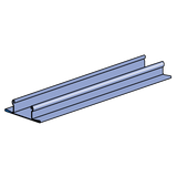 P1184P 10 GY PVC Closure Strip - Grey - UNISTRUT