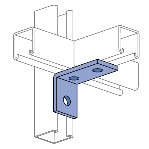 P1458 PL 3 Hole 90° Fitting - UNISTRUT