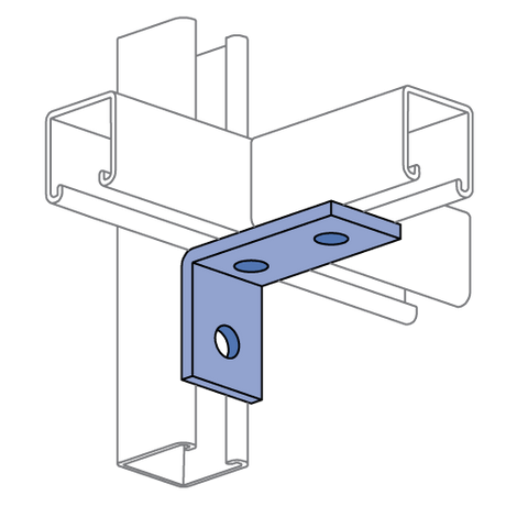 P1458 PL 3 Hole 90° Fitting - UNISTRUT