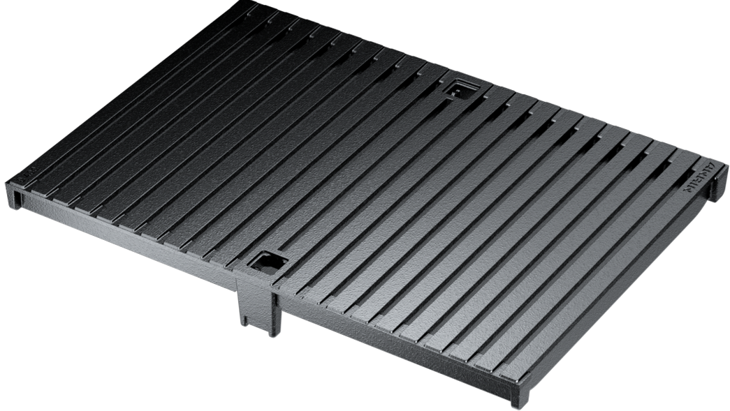 ANRIN KE300 Slotted HEELGUARD ADA Ductile-Iron Grating D Load