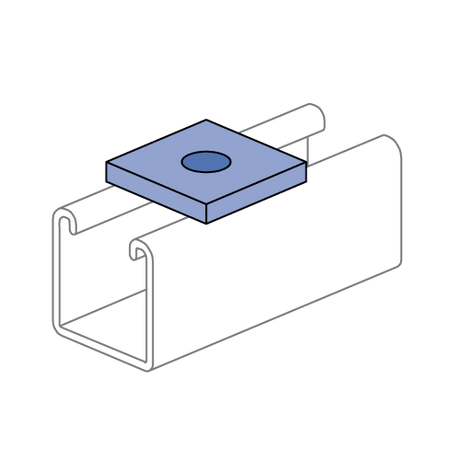 P1063 EG 1 Hole Washer Flat Plate Fitting - UNISTRUT