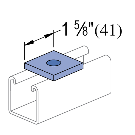 P1063 EG 1 Hole Washer Flat Plate Fitting - UNISTRUT