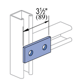 Unistrut P1065 EG - 2 Hole, Flat Plate Fitting