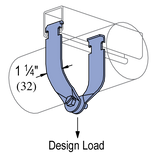 Unistrut P1211 EG Strut UNIVERSAL Clamp, 1/2", 1-1/4"x 1.91"x 0.89", EG