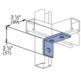 P1458 PL 3 Hole 90° Fitting - UNISTRUT