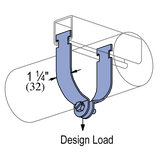 Unistrut P2029 EG Strut O.D. Tubing Clamp, 7/8", 1-1/4"x 2-3/16"x 1"