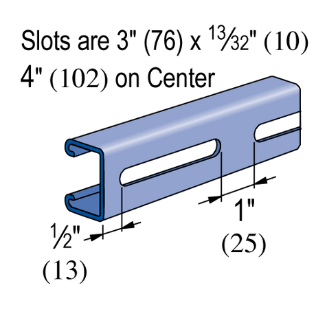 P3300SL 20 PG 1-5/8’’ x 7/8’’ Slotted Channel - UNISTRUT