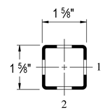 P9000 20PG 1 5/8 X 1/58 TELESTRUT SQ. TUBING - UNISTRUT