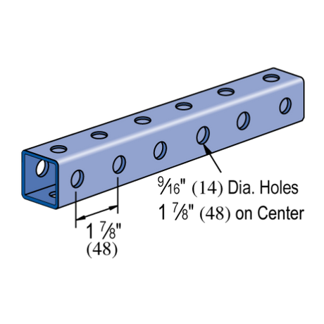 P9000 20PG 1 5/8 X 1/58 TELESTRUT SQ. TUBING - UNISTRUT