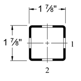 P9200 20PG 1 7/8 X 1 7/8 TELESTRUT SQ. TUBING - UNISTRUT